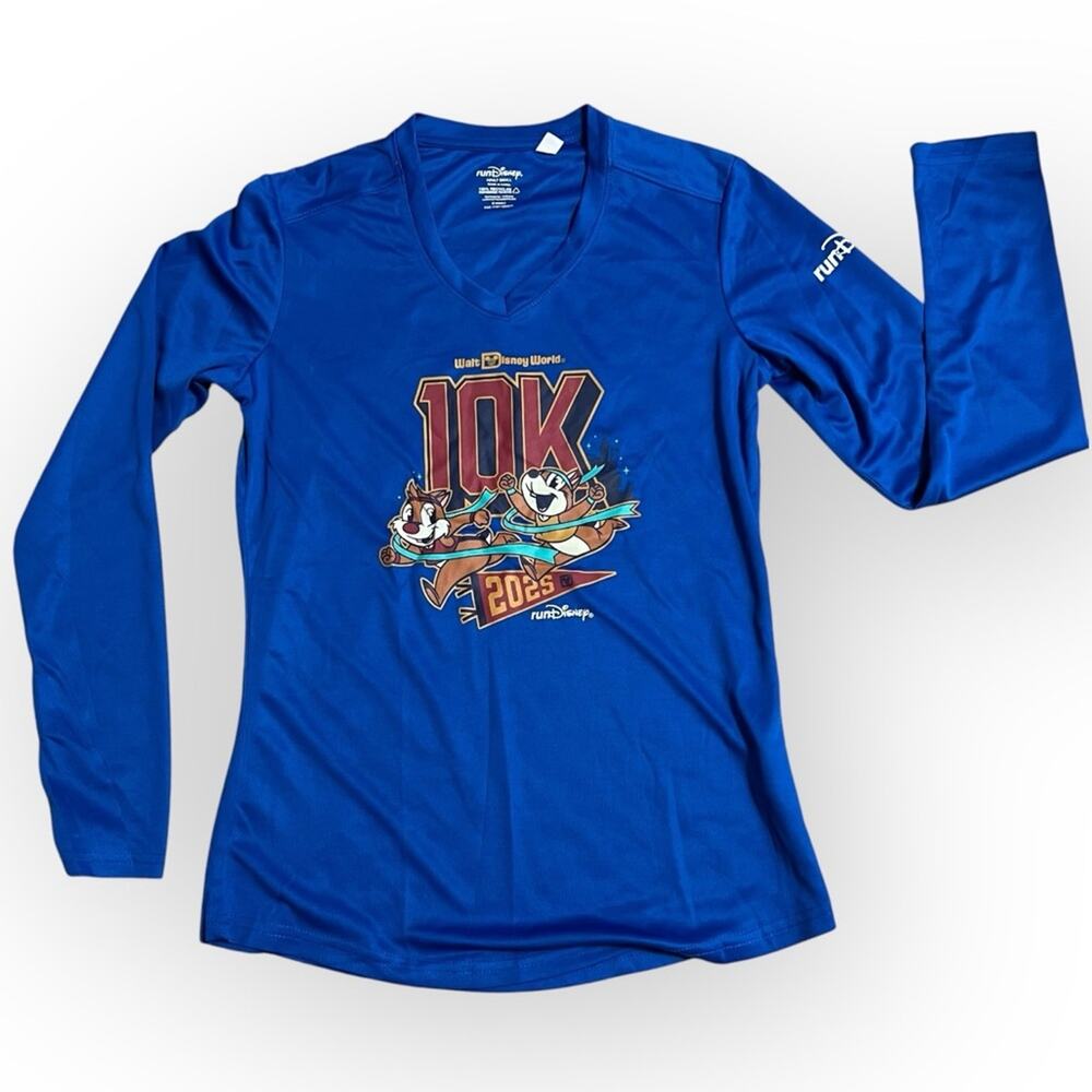 RunDisney new marathon weekend 10k 2025 Blue Long Sleeve Running tech Shirt